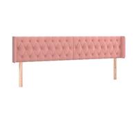 vidaXL Cabecero de terciopelo con orejas rosa 203x16x78/88 cm