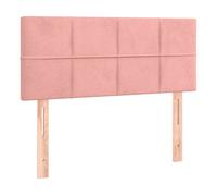 vidaXL Cabecero de cama tapizado Terciopelo rosa Antimancha acolchado funda elástica 90x5x78/88 cm