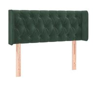 vidaXL Cabecero dormitorio tapizado en terciopelo verde oscuro 103x16x78/88 cm