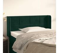 vidaXL Cabecero de terciopelo verde oscuro 103x16x78/88 cm