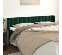 vidaXL Cabecero de terciopelo verde oscuro 183x16x78/88 cm