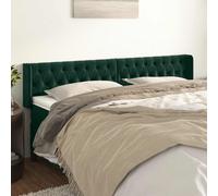 vidaXL Cabecero de terciopelo verde oscuro 203x16x78/88 cm