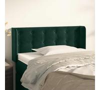 vidaXL Cabecero de terciopelo verde oscuro 93x16x78/88 cm