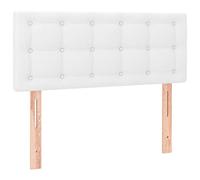 vidaXL Cabecero Dormitorio Cabezal Estructura Cama Tapizado Mueble Adorno Decoración Habitación Casa Hogar Cuero Sintético Blanco 90x5x78/88 cm