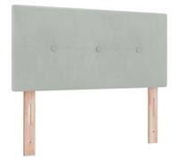 vidaXL Cabecero Gris Claro 100 cm Terciopelo – Elegante con cojín, minimalista, panel resistente