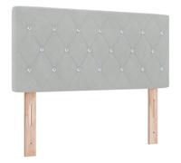 vidaXL Cabecero Gris Claro 100 cm Terciopelo | Se ve moderno y estilizado, Fácil de personalizar para mayor comodidad, Tapizado con un acabado suave y aterciopelado
