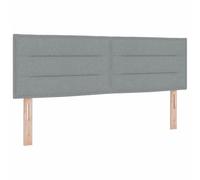 vidaXL Cabecero Gris Claro 160 cm Tela, Cabecera Ajustable, diseño Moderno, tapizada, Resistente, Ideal para tu Dormitorio, líneas limpias, Estilo contemporáneo
