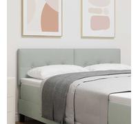 vidaXL Cabecero Gris Claro 160 cm Terciopelo, Decoración Moderna para el Dormitorio, cabecera Elegante con cojín, diseño Minimalista y Panel Resistente