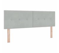 vidaXL Cabecero Gris Claro 160 cm Terciopelo, Decoración Moderna para el Dormitorio, cabecera Elegante con cojín, diseño Minimalista y Panel Resistente