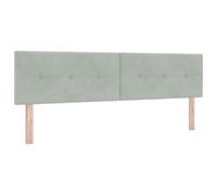 vidaXL Cabecero Gris Claro 180 cm Terciopelo, Decoración Moderna para el Dormitorio, cabecera Elegante con cojín, diseño Minimalista y Panel Resistente