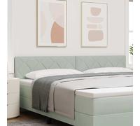 vidaXL Cabecero Gris Claro 200 cm Terciopelo