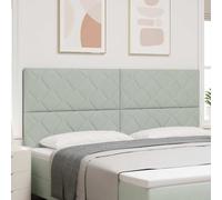 vidaXL Cabecero Gris Claro 200 cm Terciopelo