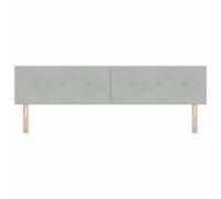 vidaXL Cabecero Gris Claro 200 cm Terciopelo, Decoración Moderna para el Dormitorio, cabecera Elegante con cojín, diseño Minimalista y Panel Resistente