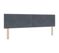 vidaXL Cabecero Gris Oscuro 180 cm Terciopelo, Decoración Moderna para el Dormitorio, cabecera Elegante con cojín, diseño Minimalista y Panel Resistente