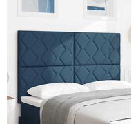 vidaXL Cabecero LED Azul 160 cm tela