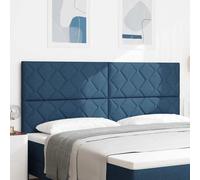 vidaXL Cabecero LED Azul 200 cm tela