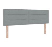 vidaXL Cabecero LED con Tiras LED con cabecera Gris Claro 160 cm Tela, Decoración Moderna para el Dormitorio, cabecera Ajustable con Luces RGB, Base de Cama de poliéster