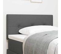 vidaXL Cabecero LED con tiras LED con cabecera Gris oscuro 80 cm tela