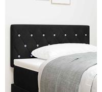 vidaXL Cabecero LED con tiras LED con cabecera Negro 100 cm Terciopelo