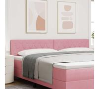 vidaXL Cabecero LED con tiras LED con cabecera Rosa 200 cm Terciopelo