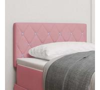 vidaXL Cabecero LED con tiras LED con cabecera Rosa 80 cm Terciopelo