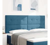 vidaXL Cabecero LED con tiras LED Manual Azul 200 cm Terciopelo