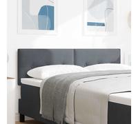 vidaXL Cabecero LED con tiras LED Manual Gris 160 cm Terciopelo