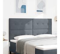 vidaXL Cabecero LED con tiras LED Manual Gris 180 cm Terciopelo