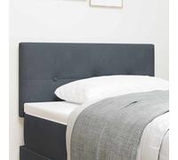 vidaXL Cabecero LED con tiras LED Manual Gris 90 cm Terciopelo