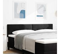 vidaXL Cabecero LED con tiras LED Manual Negro 180 cm Terciopelo