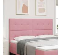 vidaXL Cabecero LED con tiras LED Manual Rosa 180 cm Terciopelo