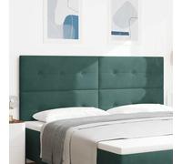vidaXL Cabecero LED con tiras LED Manual Verde 200 cm Terciopelo