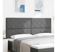vidaXL Cabecero LED Gris 200 cm tela