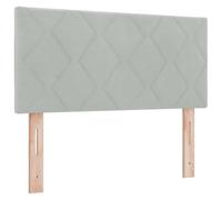 vidaXL Cabecero LED Gris Claro 100 cm Terciopelo, Cabecera Ajustable, Tapizada Moderno, Diseño Resistente, Comodidad en el Dormitorio, Iluminación Ambiental