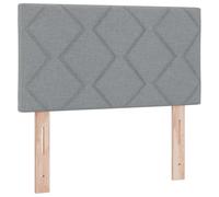vidaXL Cabecero LED Gris Claro 80 cm Tela, Cabecero Moderno y Elegante, Alturas Ajustables, Camas dinámicas, Muebles LED y luz Ambiental
