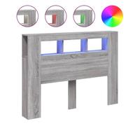 Vidaxl cabecero led madera ingeniería gris sonoma 140x18,5x103,5 cm