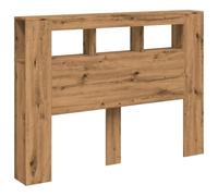 vidaXL Cabecero LED madera de ingeniería Roble Artisan 140x18,5x103,5 cm con estantes