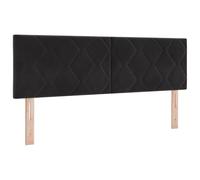 vidaXL Cabecero LED Negro 144 cm Terciopelo, Cabecera Ajustable, Tapizada Moderno, Diseño Resistente, Comodidad en el Dormitorio, Iluminación Ambiental