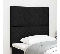vidaXL Cabecero LED Negro 90 cm tela