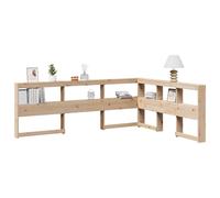 vidaXL Cabecero librería en forma de L madera maciza de pino 150 cm