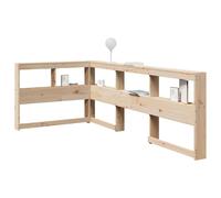 vidaXL Cabecero librería en forma de L madera maciza de pino 80 cm