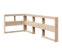 vidaXL Cabecero librería en forma de L madera maciza de pino 80 cm con estantes