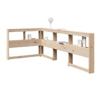 vidaXL Cabecero librería en forma de L madera maciza de pino 90 cm