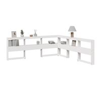 vidaXL Cabecero librería en forma de L madera maciza pino blanco 200cm