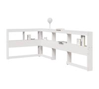 vidaXL Cabecero librería en forma L madera maciza pino blanco 75 cm