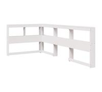 vidaXL Cabecero librería en Forma L Madera Maciza Pino Blanco 80 cm, cabecero con estantes, cabecero de Dormitorio, cabecero con estantería