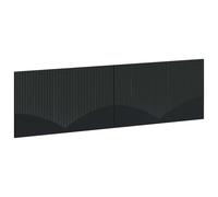 vidaXL Cabecero montada en la pared HOORN Negro Madera de ingeniería