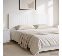 vidaXL Cabecero de pared modelo ZWOLLE, blanco brillante, fabricado en material de madera