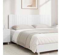 vidaXL Cabecero de pared modelo ZWOLLE, blanco brillante, fabricado en material de madera