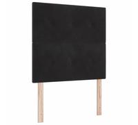 vidaXL Cabecero Negro 100 cm Terciopelo, Decoración Moderna para el Dormitorio, cabecera Elegante con cojín, diseño Minimalista y Panel Resistente